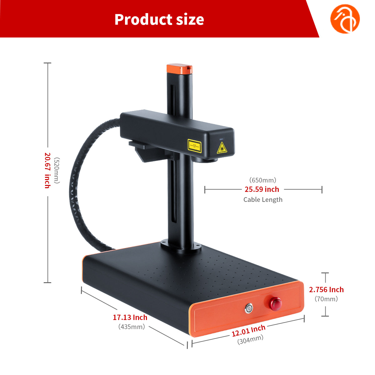 EM-Smart Basic 20W/25W Fiber Laser Engraver