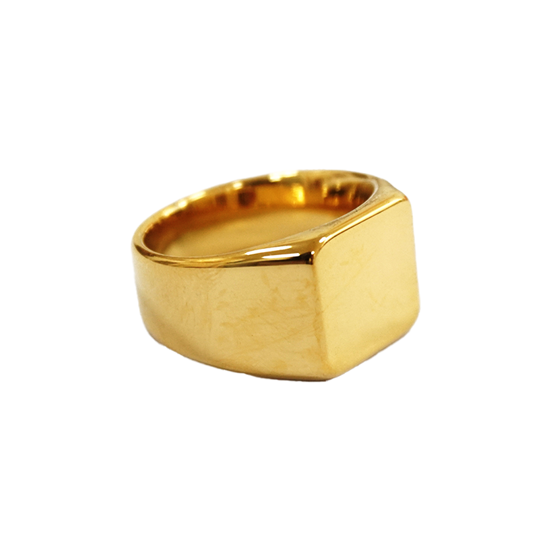 Square Brass Signet Ring (6pcs)