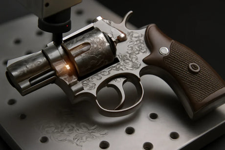 An image of laser engraved gun