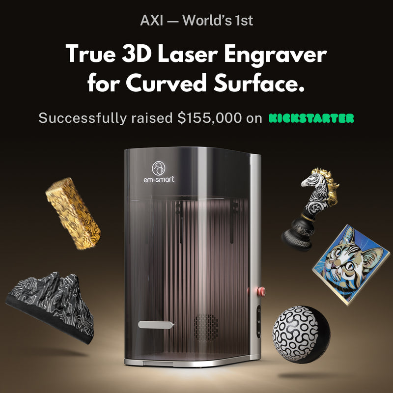 em-smart AXI True 3D Desktop-Lasergravierer