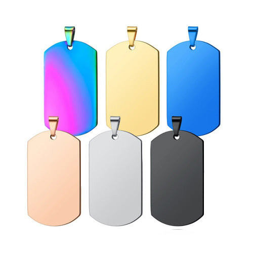 Anhänger Blank Rechteck Dog Tag