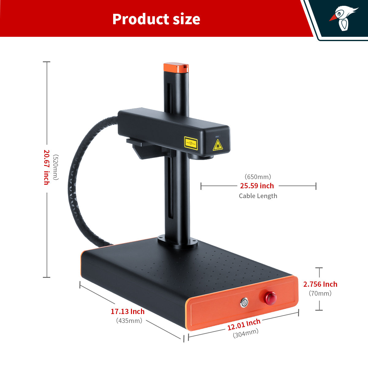 EM-Smart Basic 20W/25W Fiber Laser Engraver