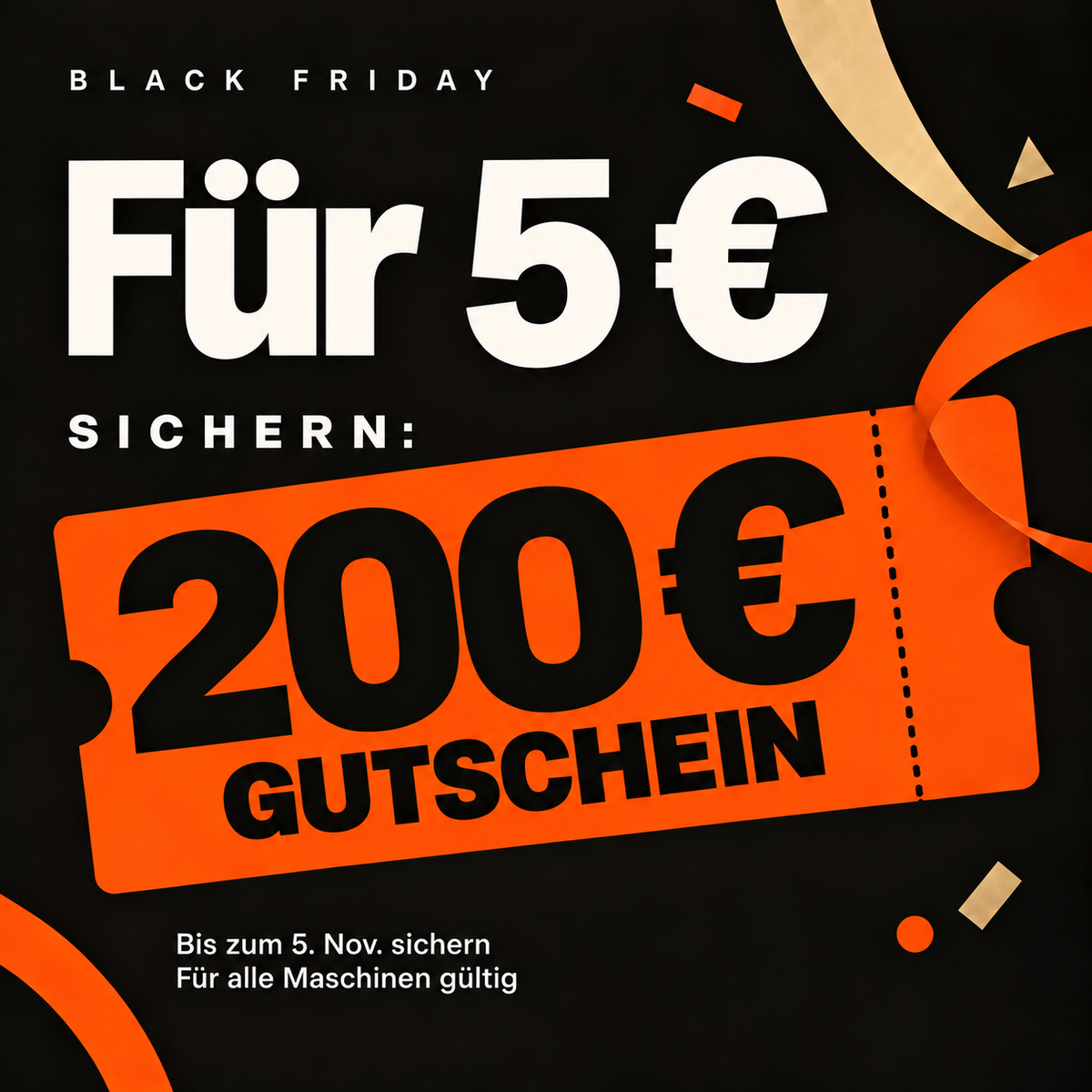 5 € für 200 € Gutschein