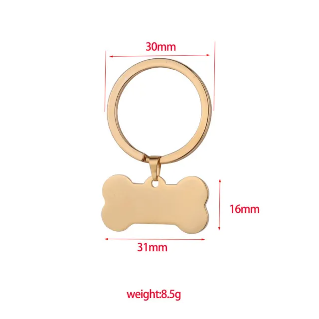30Pcs Stainless Steel Bone Dog Tag