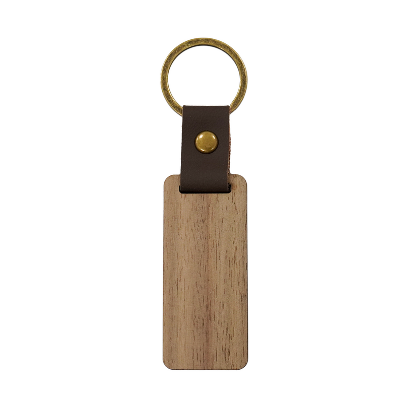 Wooden Keychains (6pcs) – For DIY & Laser Engraving